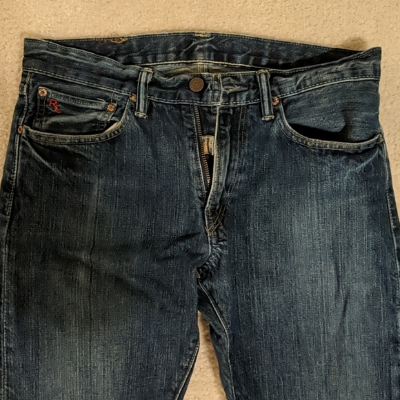 AE Slim Straight Blue Jeans - Picture 2 of 6